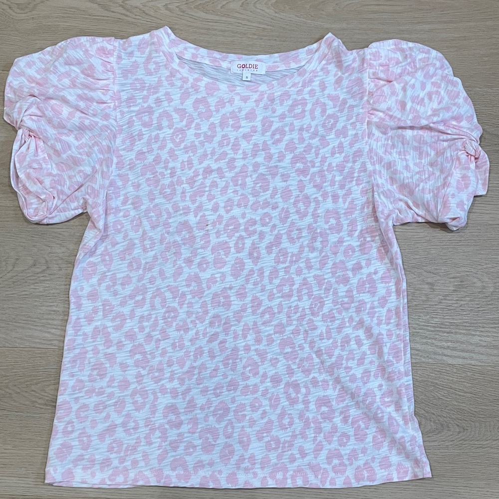 Goldie Light Pink Animal Print Tee